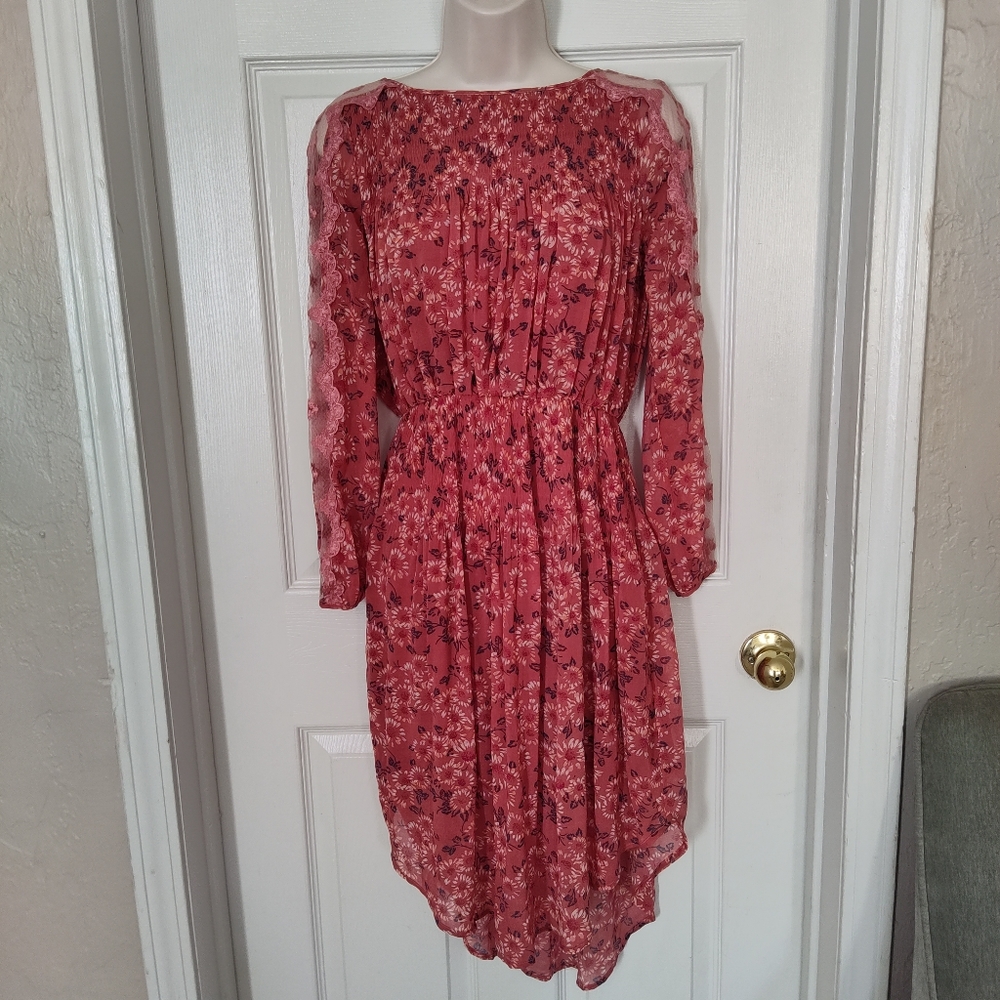 NWOT Free People Open Waters Charlotte Dress in Rose Glow, XS